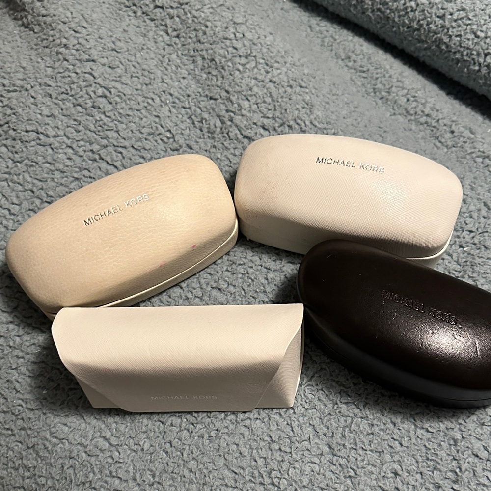 Michael Kors Cream and Brown Eyeglass Cases